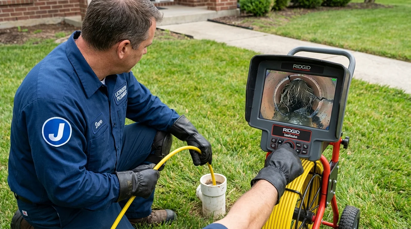 Sewer camera inspection being performed by Johns Plumbing LLC in Wayzata